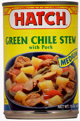 Hatch Farms lata frontal mostrando etiqueta y conveniencia para almacenar