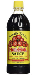 Hawaii's Famous Huli-Huli Sauce vista frontal con botella lista para usar