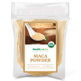 Healthworks Superfoods frente del empaque de maca 2 lb mostrando etiqueta orgánica y tamaño