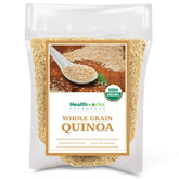 Healthworks Superfoods envase frontal de quinoa blanca de 5 libras, almacenamiento práctico