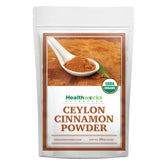 Healthworks Superfoods empaque frontal de canela Ceylon mostrando la marca y tamaño 1 lb
