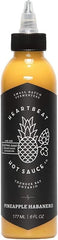 Heartbeat Hot Sauce Co. salsa Pineapple Habanero sobre tacos, realza sabores
