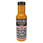Heath Riles glaseado frontal botella mostrando etiqueta y beneficio de sabor