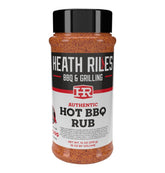 Heath Riles BBQ rub vista frontal del envase mostrando el diseño y tamaño del producto