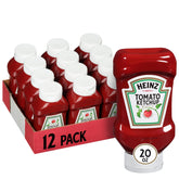 HEINZ botella frontal mostrando etiqueta y beneficio de sabor constante