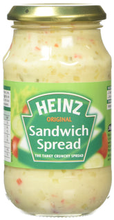 Heinz frasco frontal mostrando diseño y tamaño disponible, ideal para untar