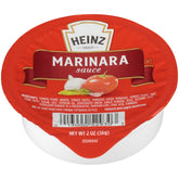HEINZ vaso individual frontal mostrando etiquetado claro y porción lista para servir