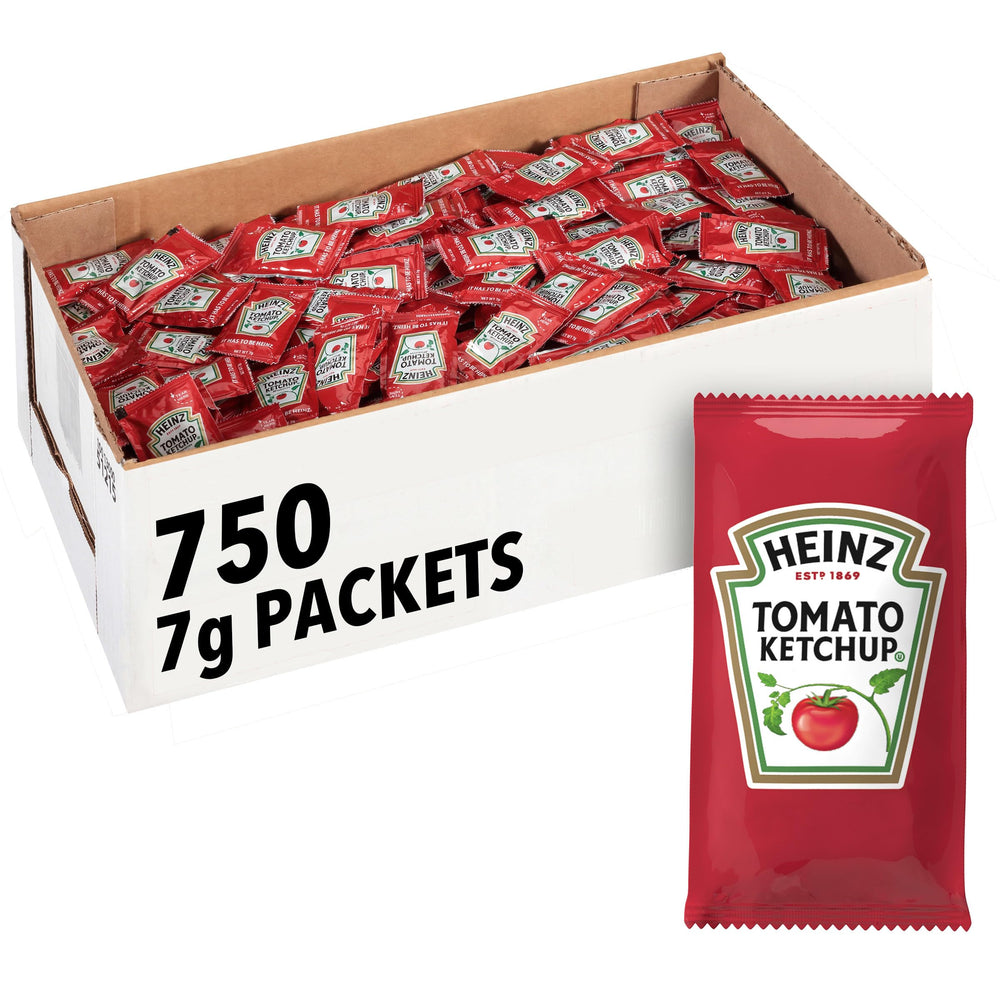 HEINZ frente del paquete con 750 sobres, confianza de marca