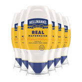 Hellmann's botella frontal mostrando diseño y conveniencia