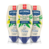 Hellmann's frente del envase mostrando la marca y apariencia cremosa