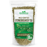 HerbaZest empaque frontal mostrando 8 oz y sin cafeína