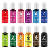 Herbeklab frascos 12 colores frontal mostrando variedad y uso inmediato