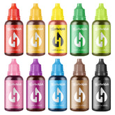 Herbeklab frente del empaque mostrando 10 colores vibrantes y variedad