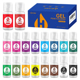 Herbeklab vista frontal del set de 18 colores, colores intensos y lista para usar