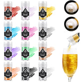 Herbeklab frascos frontales 12 colores mostrando variedad y brillo