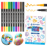 Herbeklab set frontal mostrando 10 colores para decorar postres