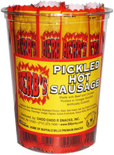 Herb's frente del empaque mostrando las 24 salchichas y conveniencia