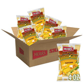 HERR'S frente del empaque mostrando sabor fire roasted sweet corn y paquete llamativo