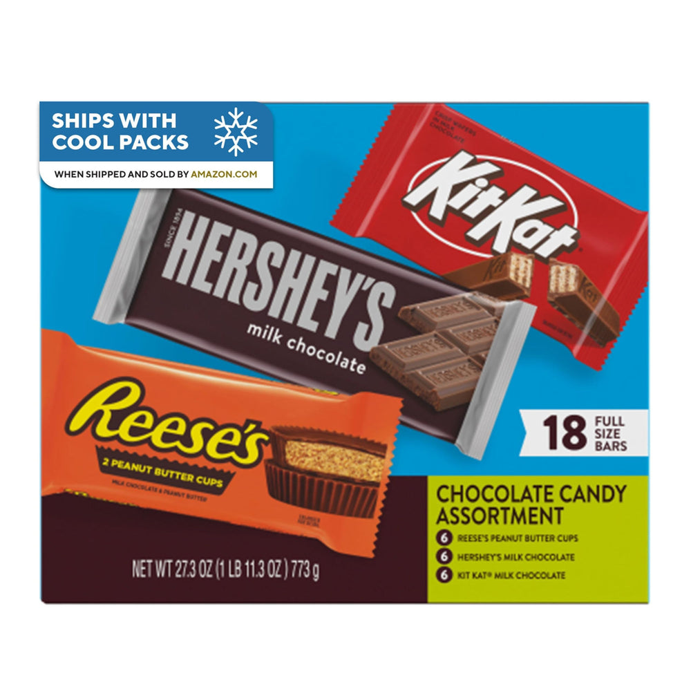 HERSHEY'S caja frontal mostrada lista para eventos y venta