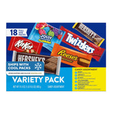 HERSHEY'S paquete frontal mostrando las 18 unidades para eventos