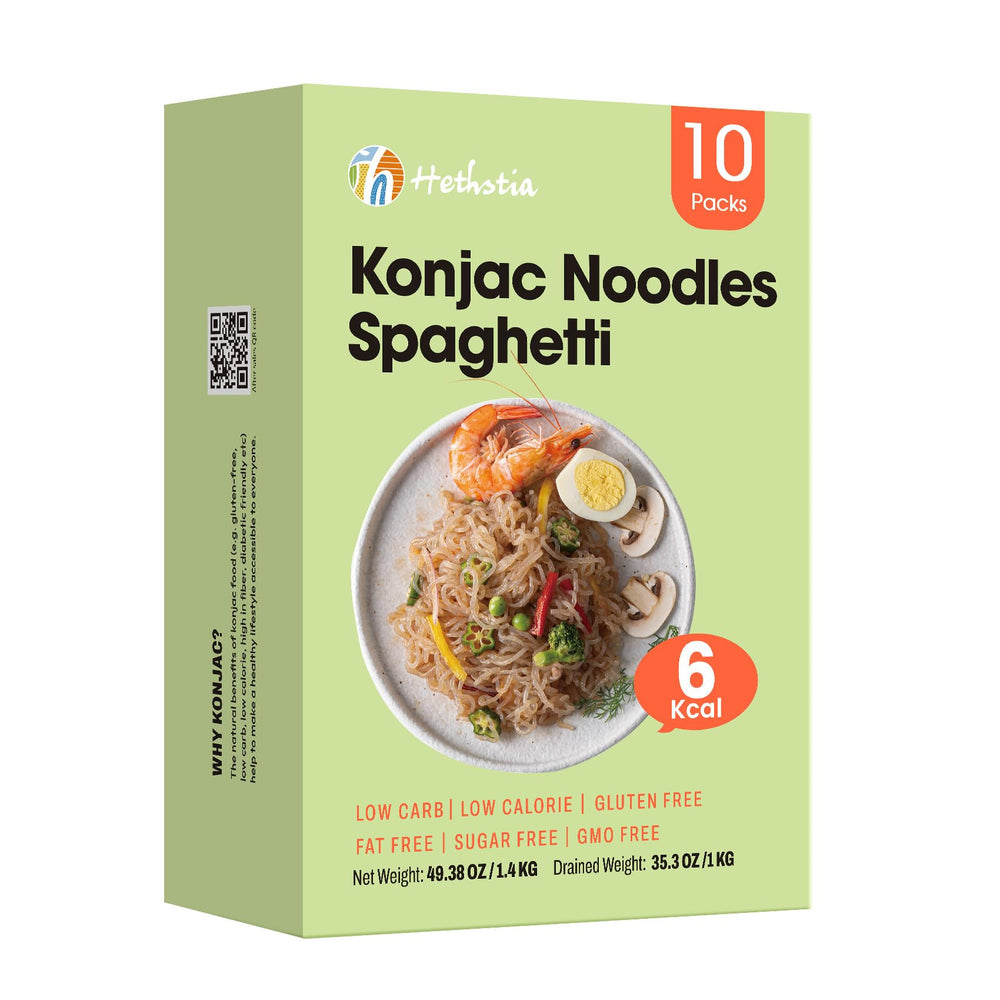 Hethstia paquete frontal con fideos konjac listos para usar y baja calorías