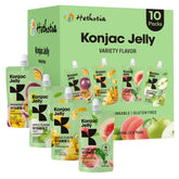 Hethstia pack frontal mostrando 10 unidades y variedad de sabores