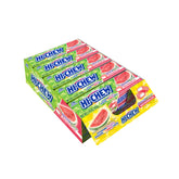 HI-CHEW empaque frontal sabor sandía mostrando 15 palitos, conveniencia para compartir