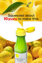 Hikarishokuhin yuzu botella con etiqueta legible que garantiza origen japonés
