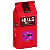Hills Bros bolsa frontal 32 oz mostrando diseño y facilidad de almacenamiento