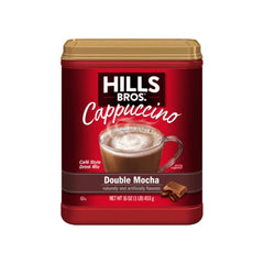 Hills Bros sobre abierto con polvo listo para mezclar y fácil disolución