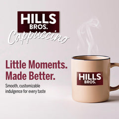 Hills Bros vaso frío con iced cappuccino refrescante y bajo azúcar