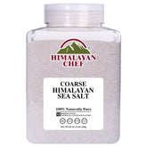 Himalayan Chef frasco frontal mostrando 5 lb y beneficio de almacenamiento
