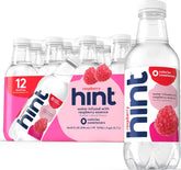 Hint frambuesa vista frontal del pack de 12, refresco sin calorías
