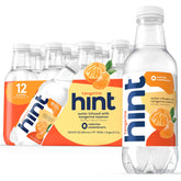 Hint tangerine vista frontal de la botella, sabor cítrico y limpieza