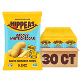 HIPPEAS empaque frontal Groovy White Cheddar muestra sabor y beneficios