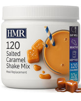 HMR envase frontal del batido caramelo salado mostrando la presentación y conveniencia