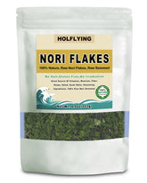 HOLFLYING envase frontal de nori flakes mostrando tamaño y pureza