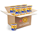 Honey Bunches of Oats frente del empaque mostrando 12 tazas, práctico para llevar