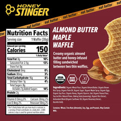 Honey Stinger waffle en mano listo para comer durante entrenamiento, aporta energía rápida
