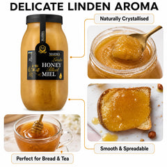 HONIGMA primer plano de cristalización natural que indica pureza