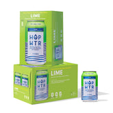 HOPWTR lata frontal con diseño lime, destaca frescura instantánea