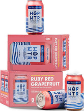 HOPWTR lata frontal Ruby Red sabor cítrico y refresco sin alcohol