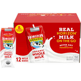 Horizon Organic caja frontal mostrando diseño y beneficios listos para llevar