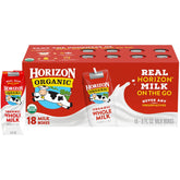 Horizon Organic caja frontal mostrando diseño y conveniencia para llevar