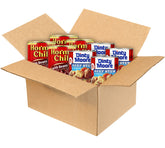 Hormel Chili y DINTY MOORE pack frontal mostrando 8 latas y conveniencia
