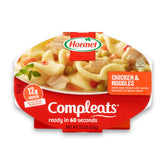 HORMEL COMPLEATS bandeja frontal mostrando empaque práctico y comida lista