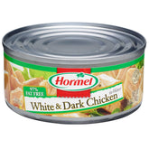Hormel lata frontal mostrando diseño y conveniencia para despensa
