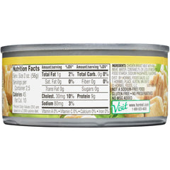 HORMEL detalle de etiqueta y cierre de lata que facilita apertura segura