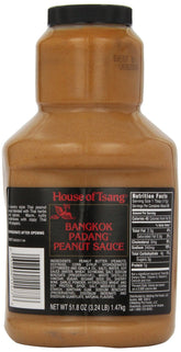 House of Tsang frasco frontal mostrando etiqueta y formato resellable, fácil almacenamiento