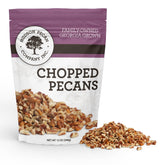 Hudson Pecan Company frente del paquete mostrando formato práctico y origen
